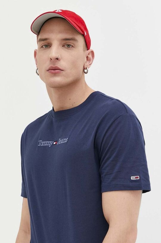

Хлопковая футболка Tommy Jeans, темно-синий