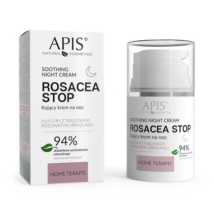 

Крем ночной успокаивающий Rosacea Stop для раздраженной и чувствительной кожи 50мл, Apis