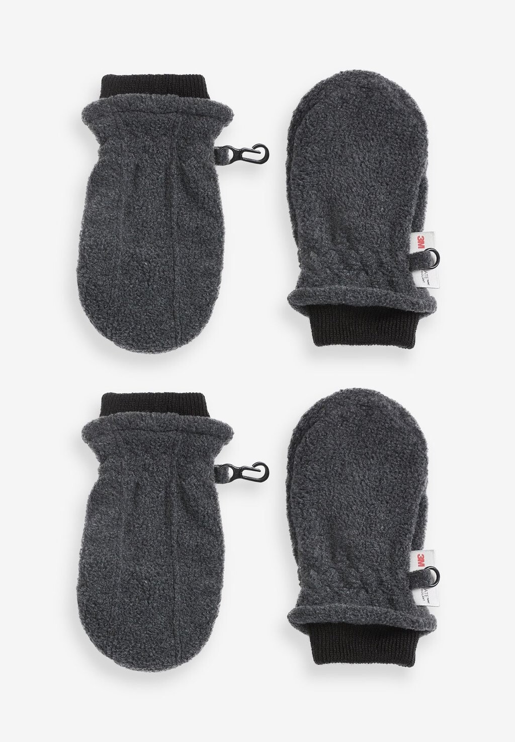 

Варежки 2 PACK Next, цвет charcoal grey