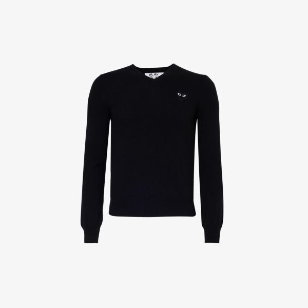 

Шерстяной джемпер с принтом heart Comme des Garçons, черный
