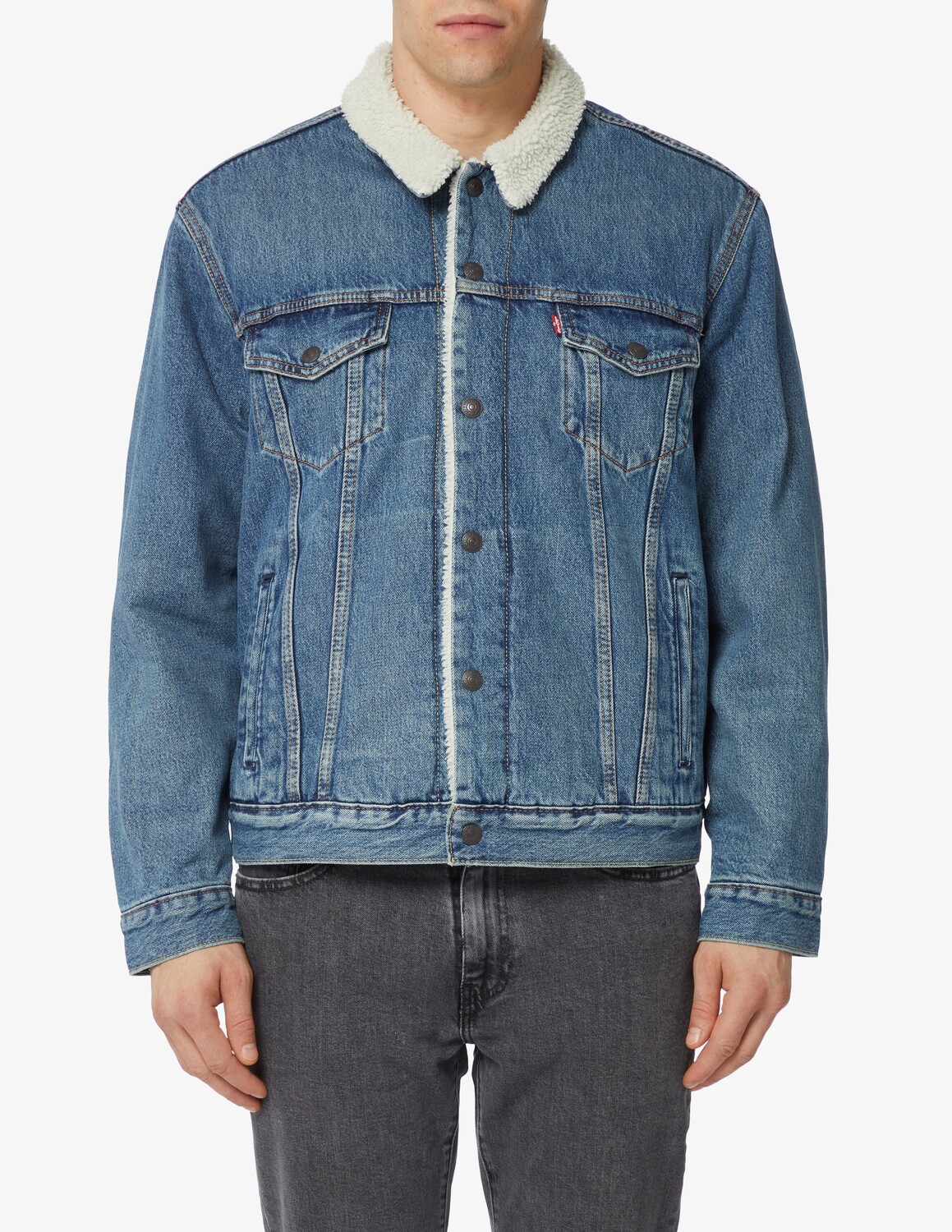 

Куртка Fable из шерпы Levi's, светло-синий