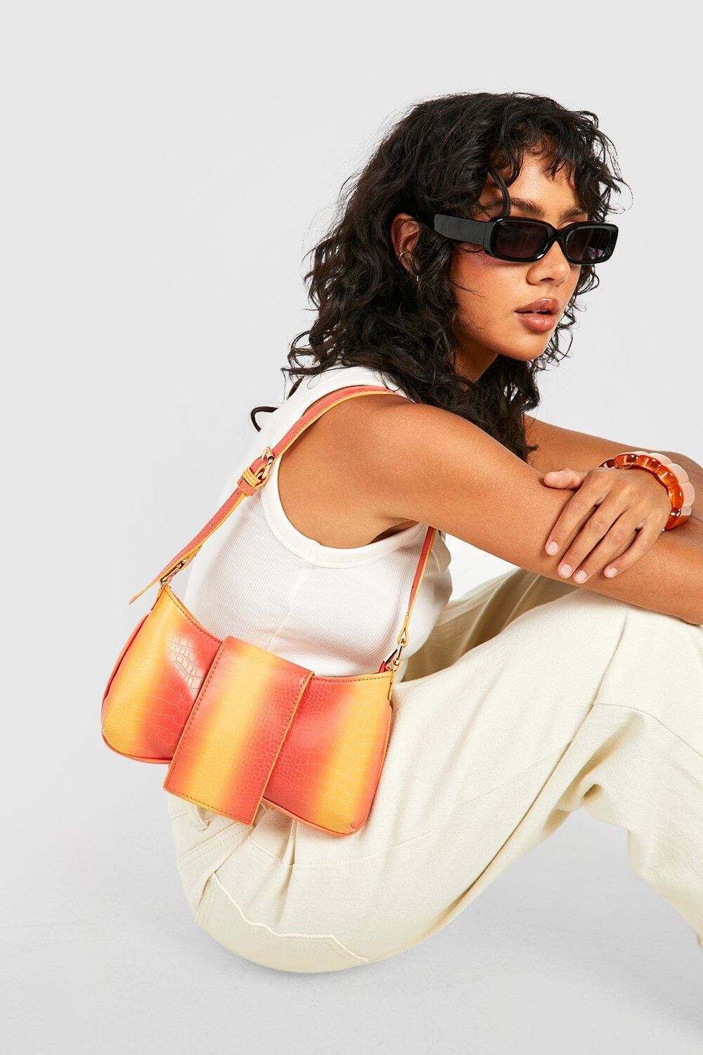 

Сумка на плече с омбре Boohoo, оранжевый