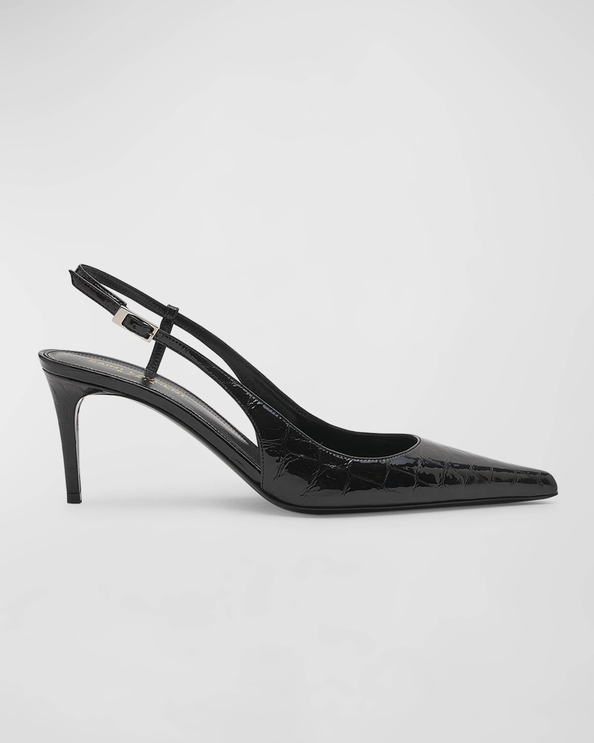 

Туфли Vendome из крокодиловой кожи с пяткой на пятке Saint Laurent, цвет Noir