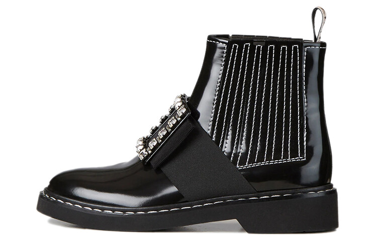 

Roger Vivier Wmns Viv' Rangers Черные ботильоны из воловьей кожи