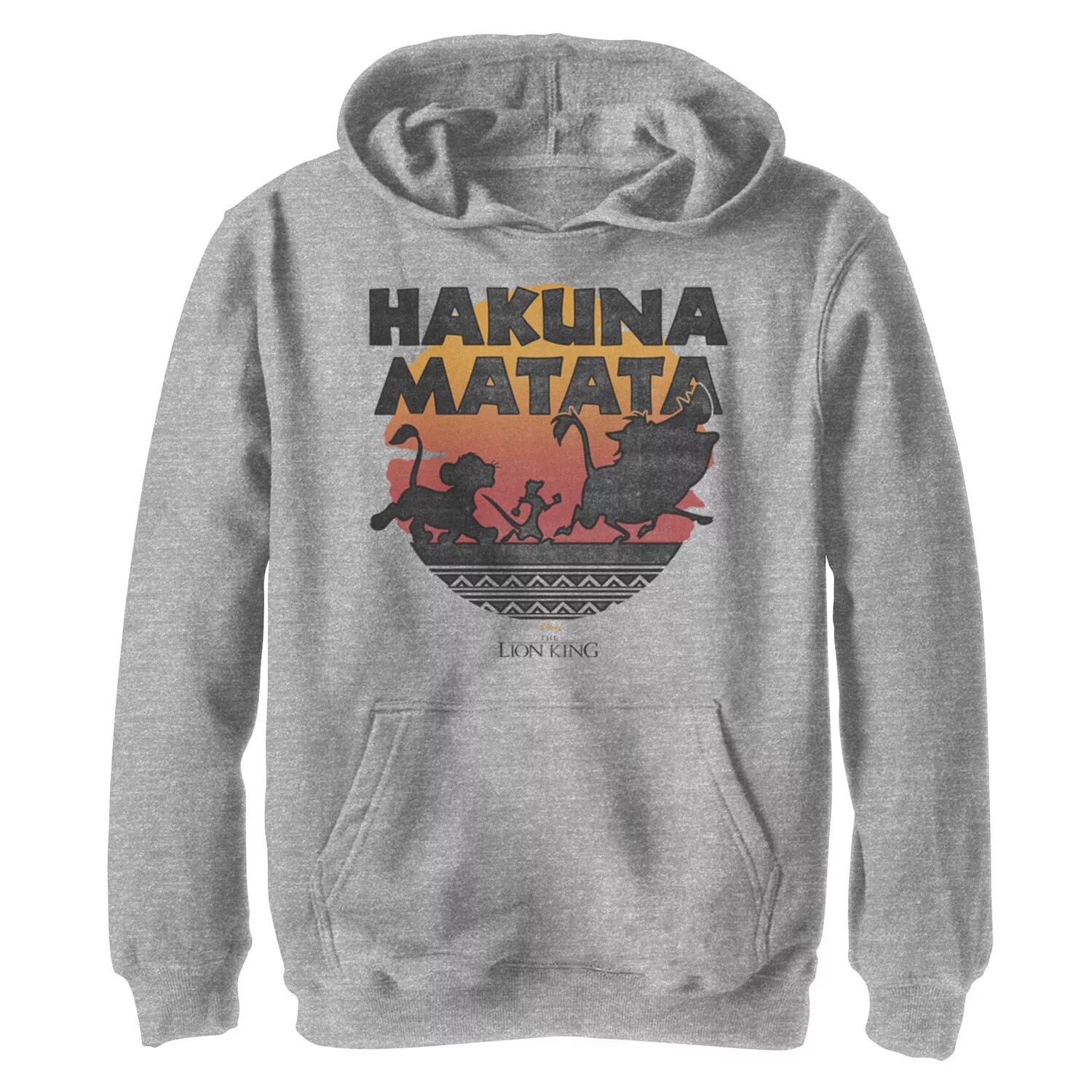 

Флисовая толстовка с рисунком «Король Лев» для мальчиков 8–20 лет Disney's Hakuna Matata, силуэт заката, постер Disney