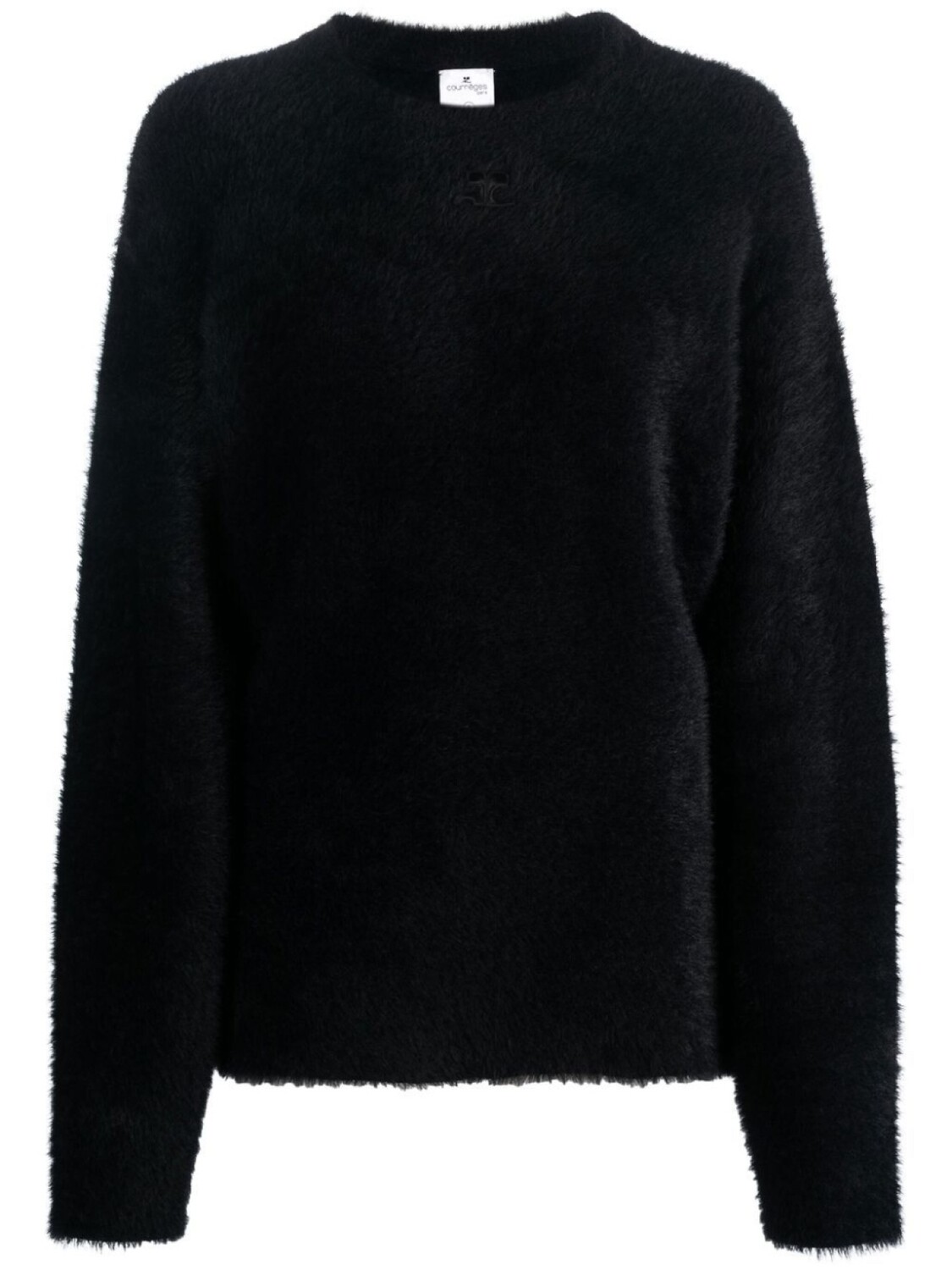 

Courrèges фактурный джемпер с логотипом, черный