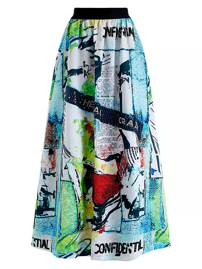 

Юбка макси с графическим рисунком Tina Alice + Olivia, цвет confidential