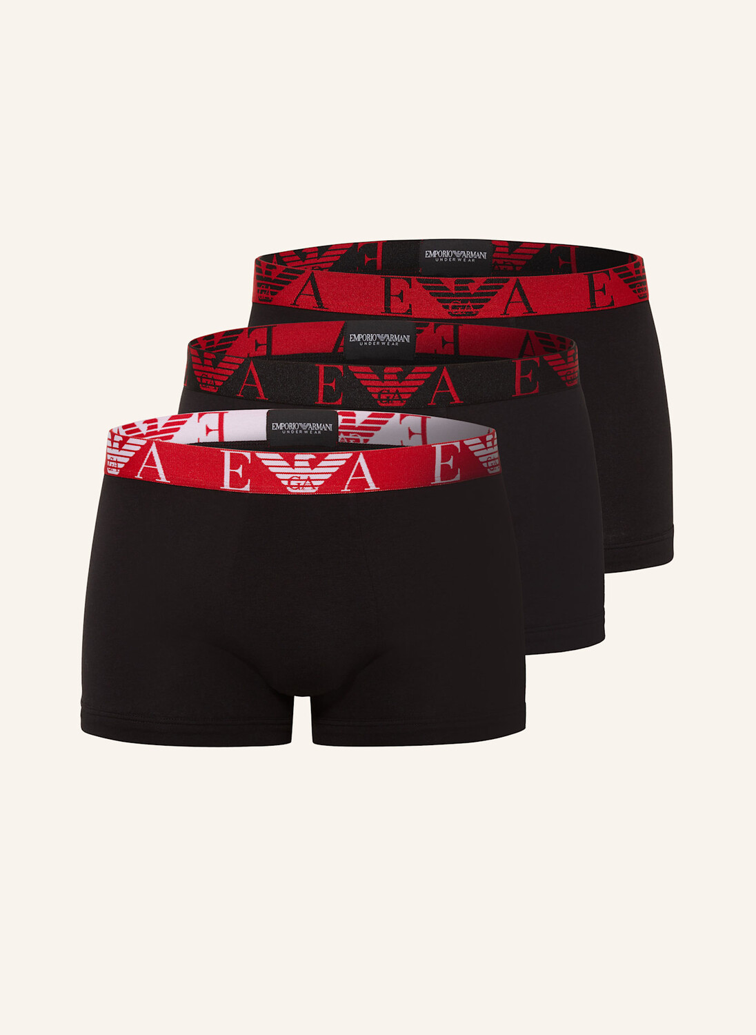 

Комплект из 3 боксеров EMPORIO ARMANI, цвет SCHWARZ/ROT