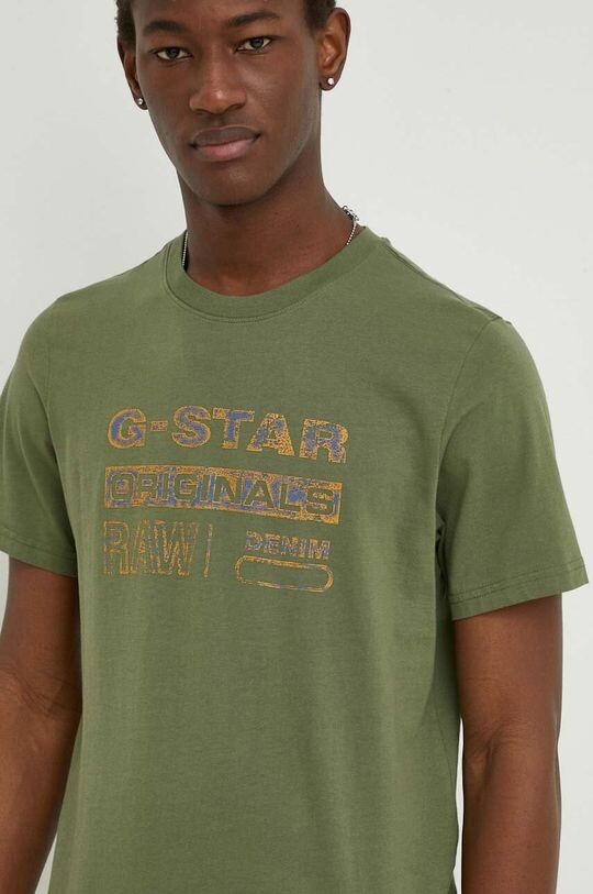

Хлопковая футболка G-Star Raw, зеленый