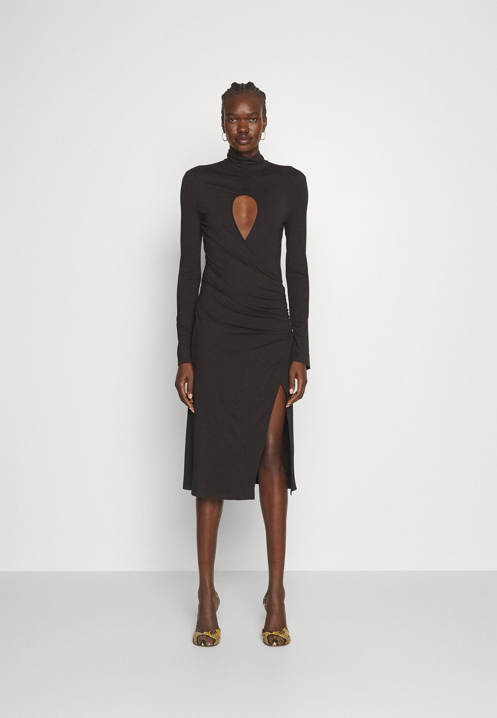 

Платье из джерси Alpha Fluid Dress Pinko, цвет nero limousine