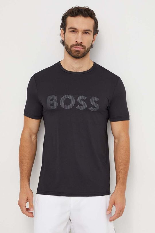Босс зеленая футболка Boss, черный