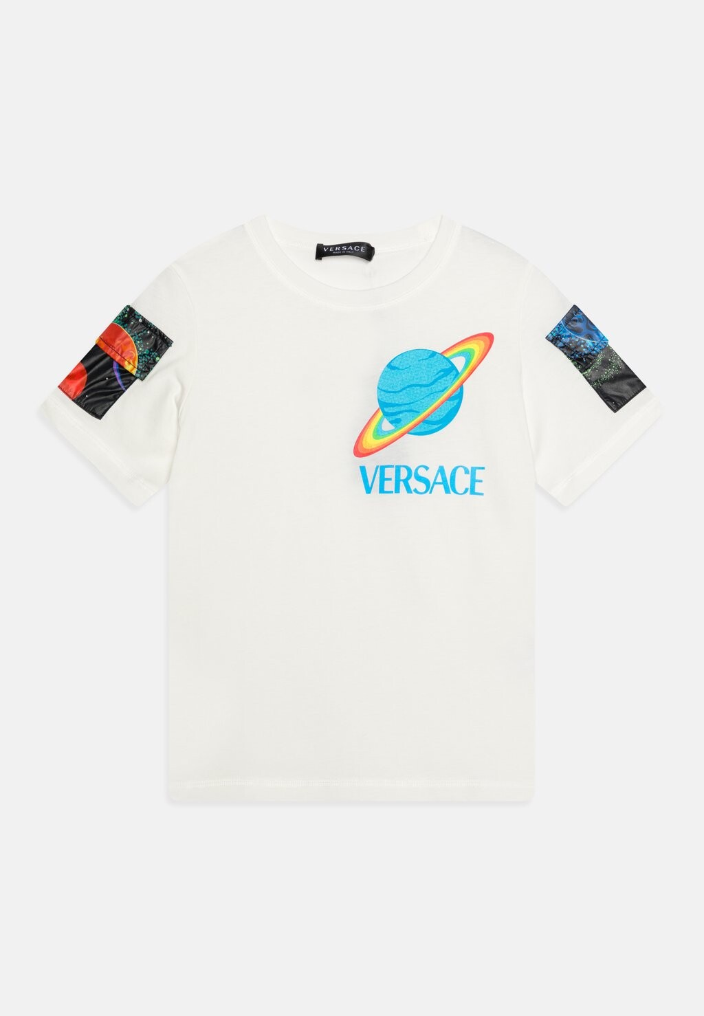 

Футболка с принтом Galaxy Boy St. Planet Logo Unisex Versace, цвет bianco/multicolor