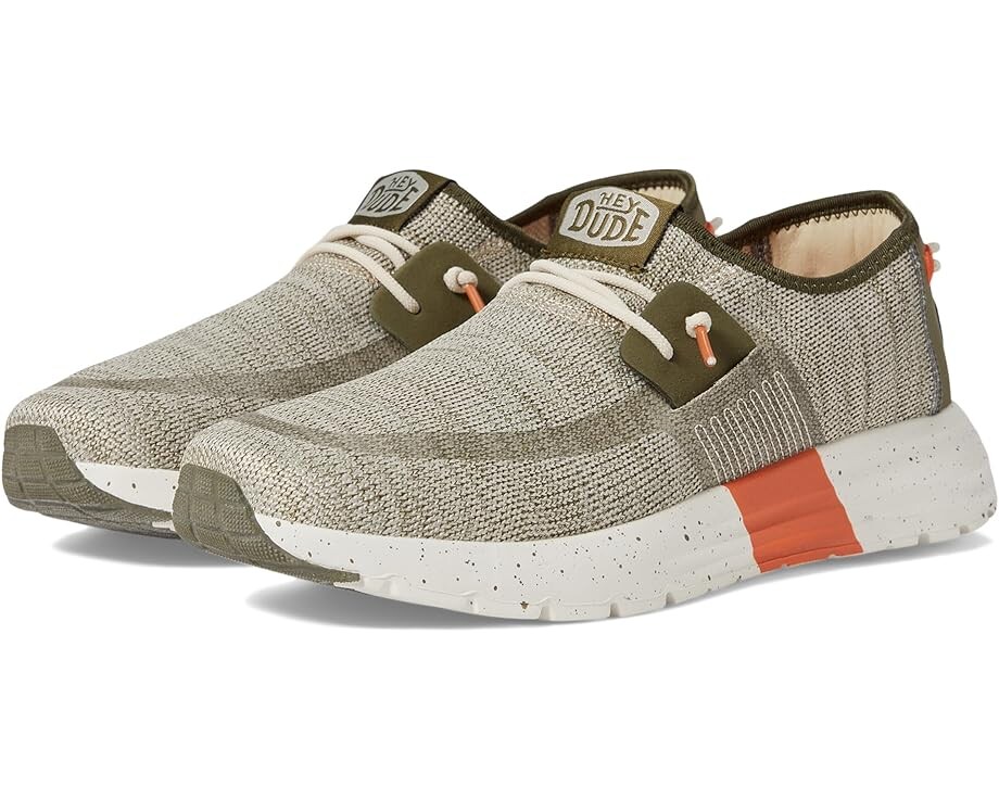 

Кроссовки Hey Dude Sirocco M Sport Mode, цвет Green/Dusty Olive/Orange