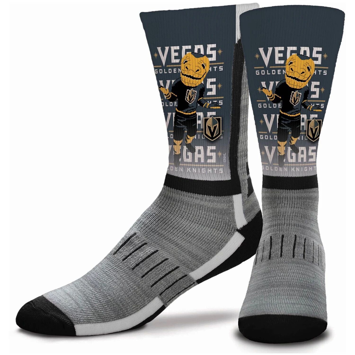 

Носки Youth For Bare Feet Vegas Golden Knights Mascot V-Curve Crew Unbranded