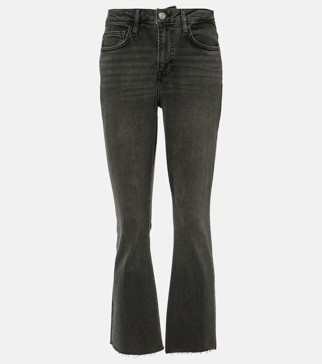 Укороченные расклешенные джинсы le Frame, черный