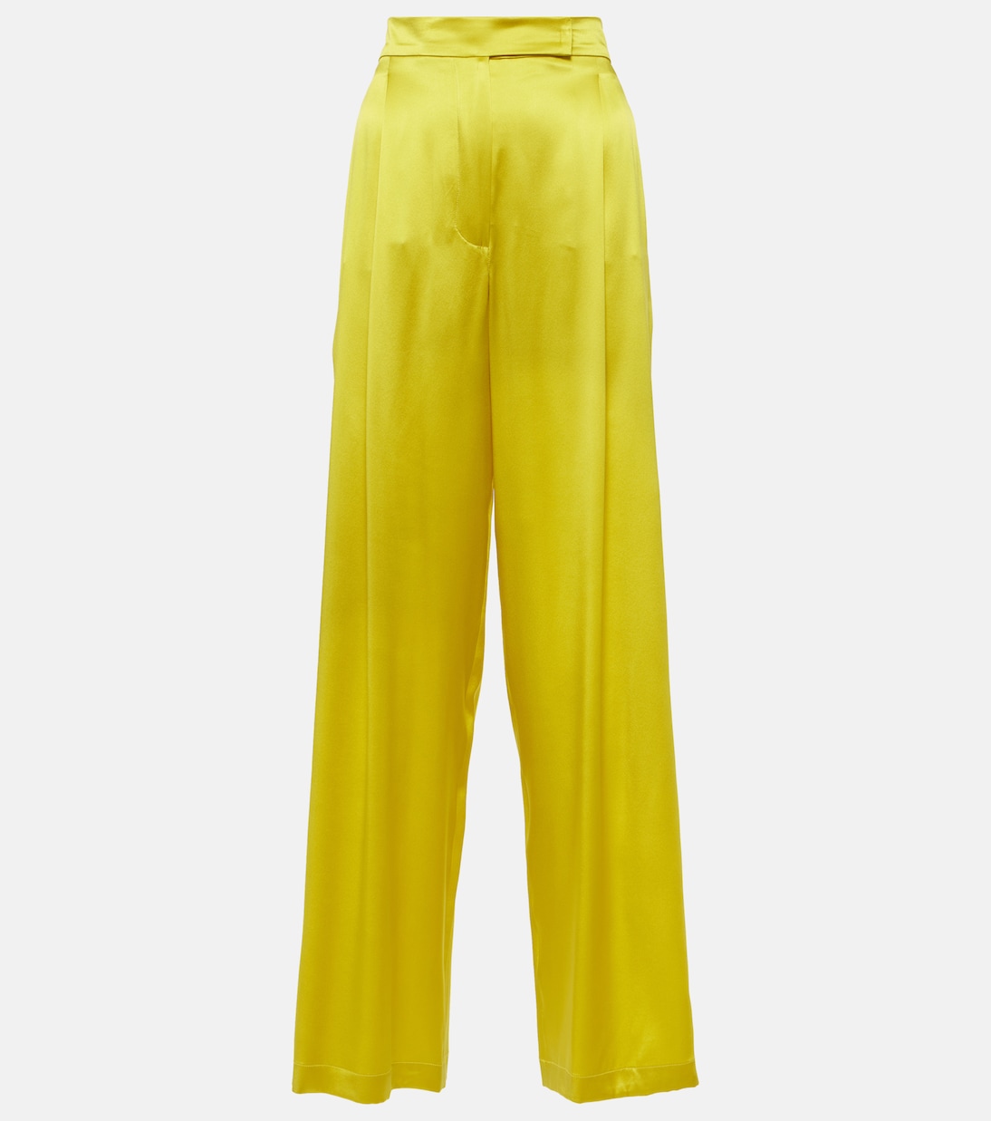 Широкие шелковые брюки elegante fiesta Max Mara, желтый kraftool kraft max зелено желтый