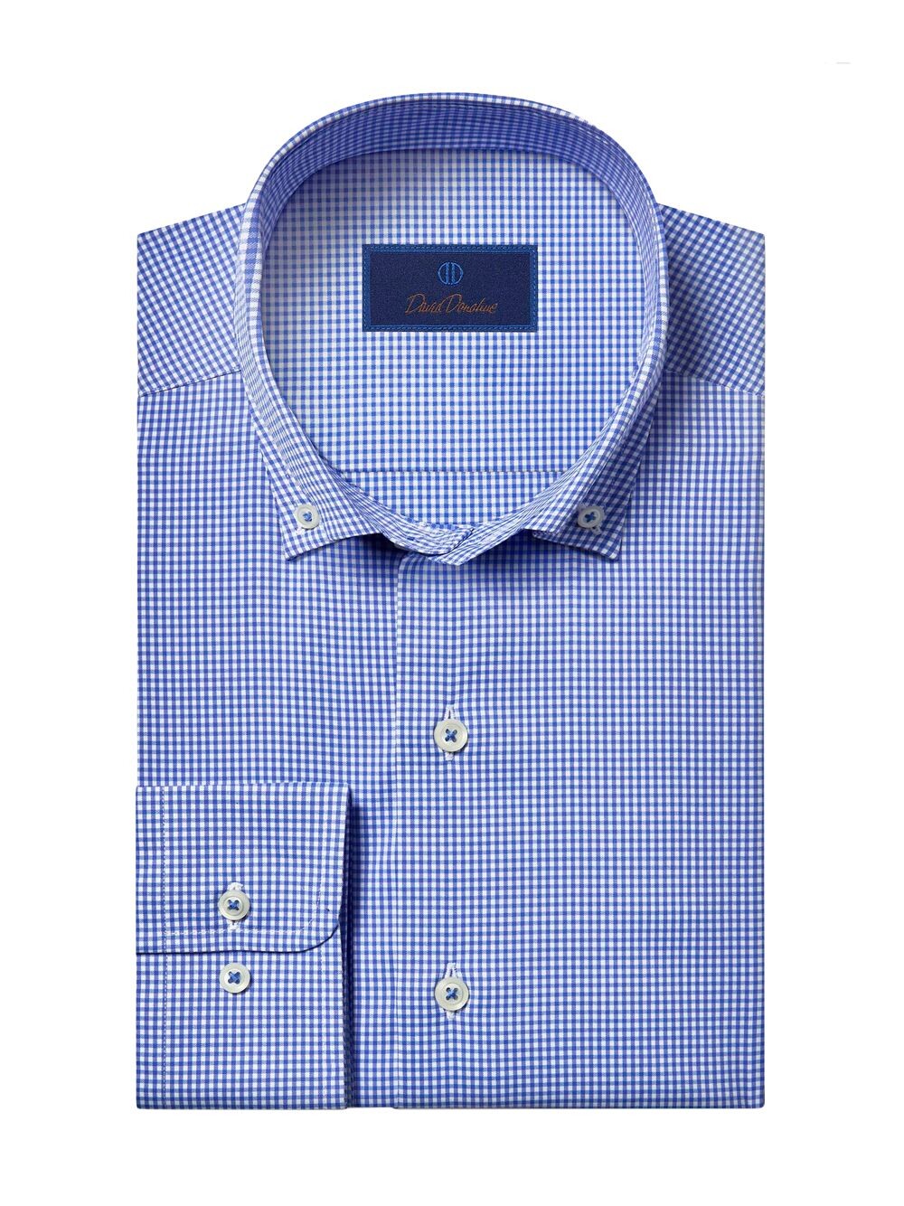 

Рубашка на пуговицах в клетку Gingham David Donahue, зеленый