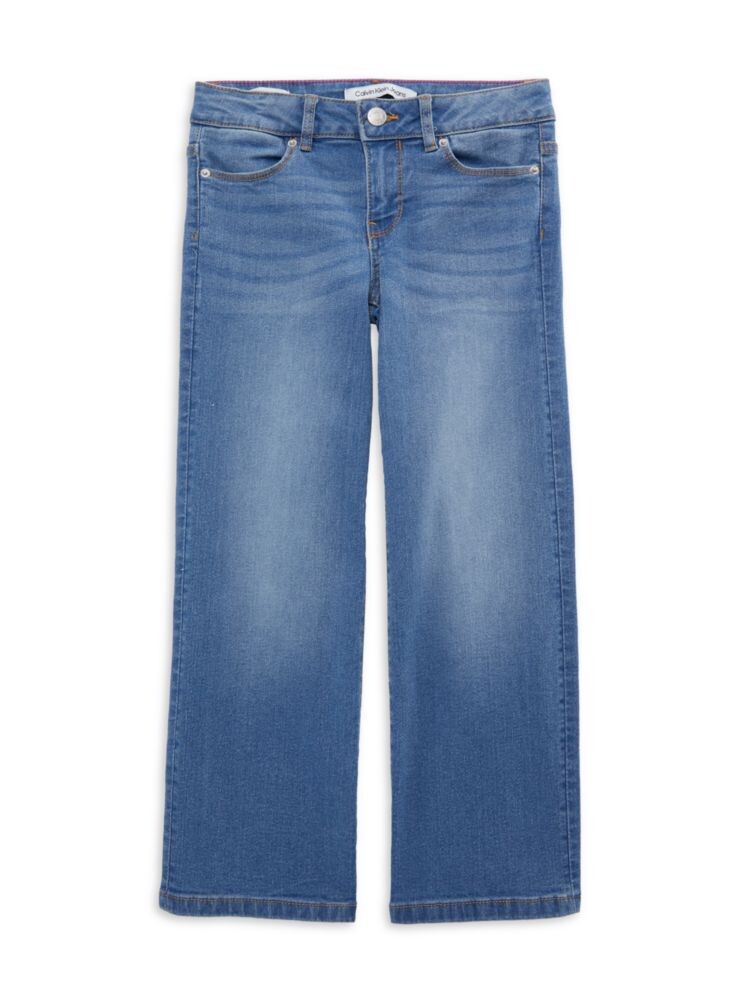 

Широкие джинсы для девочек Calvin Klein, цвет Laguna Blue