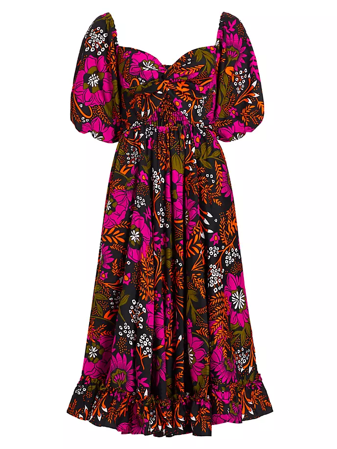 цена Платье миди Ajoke с цветочным вырезом Elisamama, мультиколор