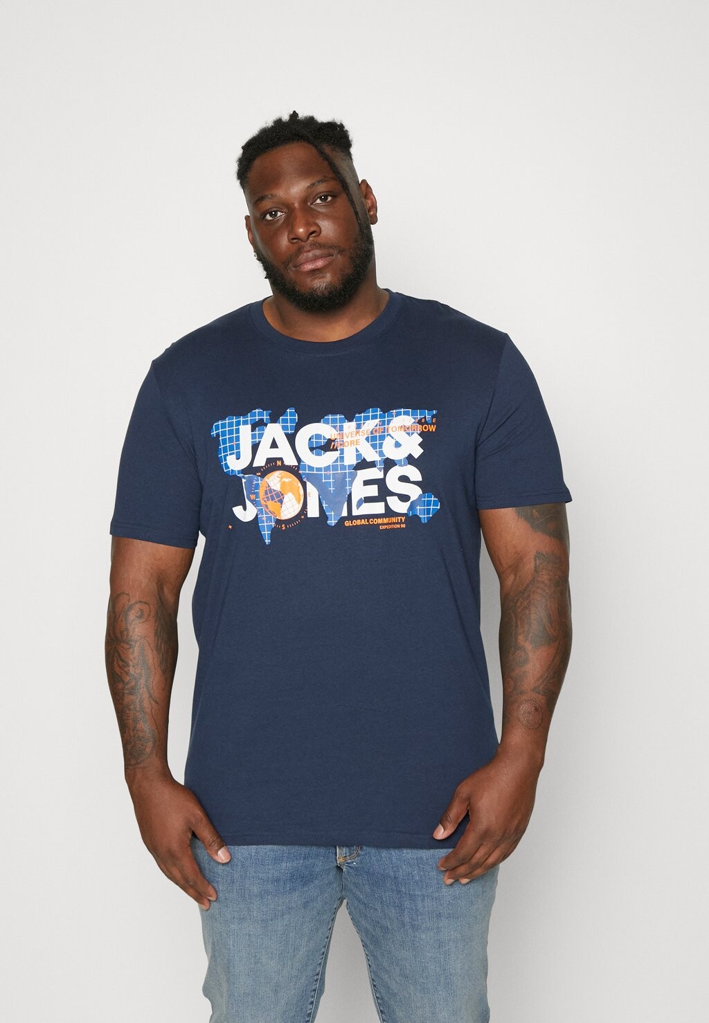 

Футболка с принтом Jack & Jones, темно-синий