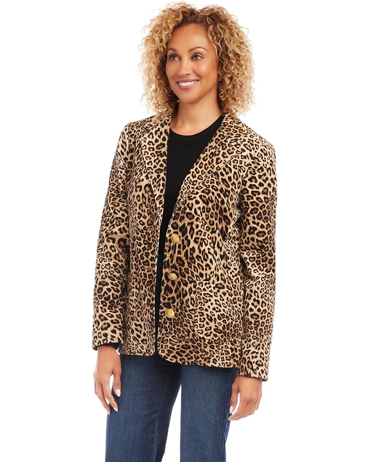 Куртка Karen Kane Leopard Corduroy Jacket, леопардовый corduroy jacket men