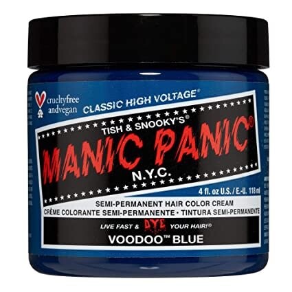 

Краска для волос, Синий Вуду, 118мл Manic Panic