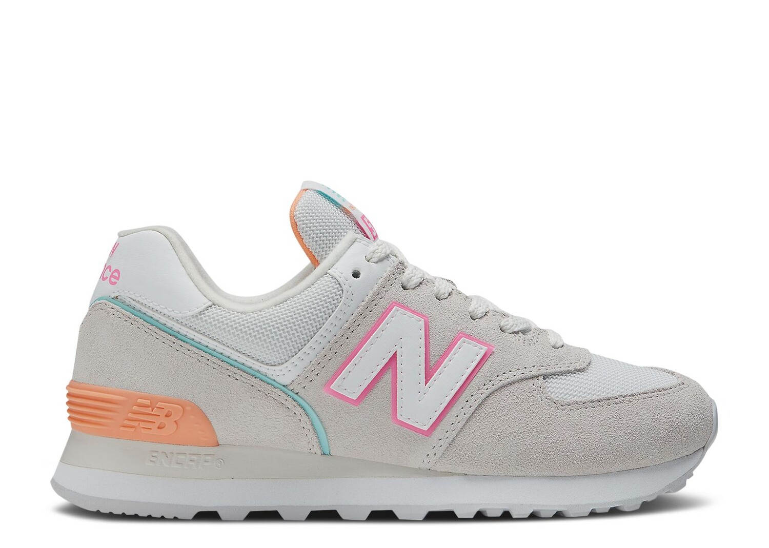 

Кроссовки New Balance Wmns 574 Wide 'Nimbus Cloud Peach Glaze', серый