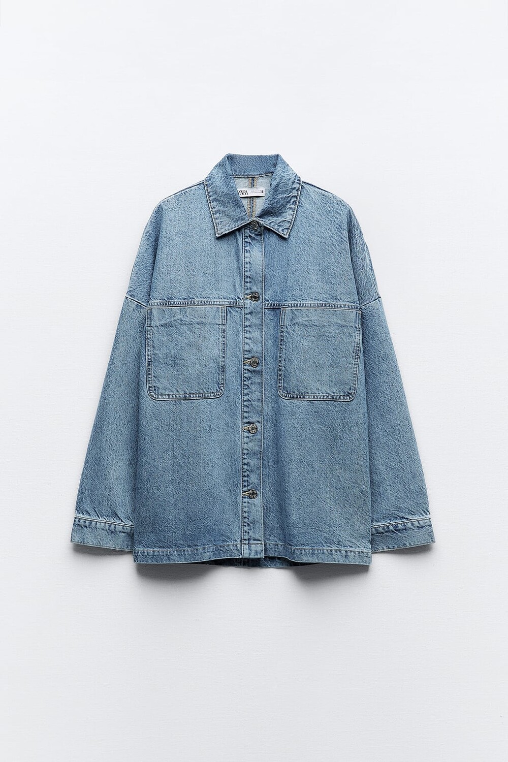 

Джинсовая куртка оверсайз z1975 ZARA, синий