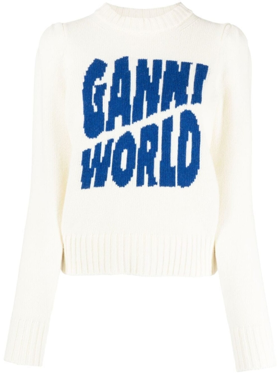 

GANNI джемпер с логотипом, белый