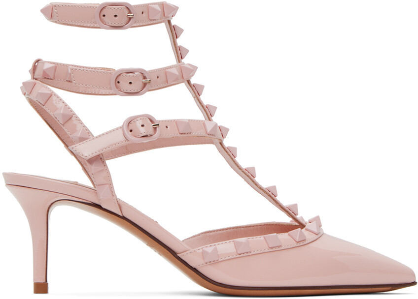 

Розовые туфли на каблуке Rockstud Valentino Garavani, Розовый