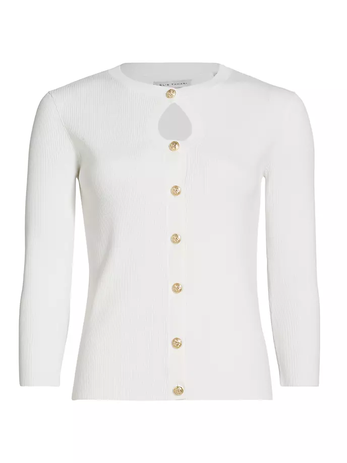 

Кардиган Mara Keyhole Elie Tahari, цвет sky white