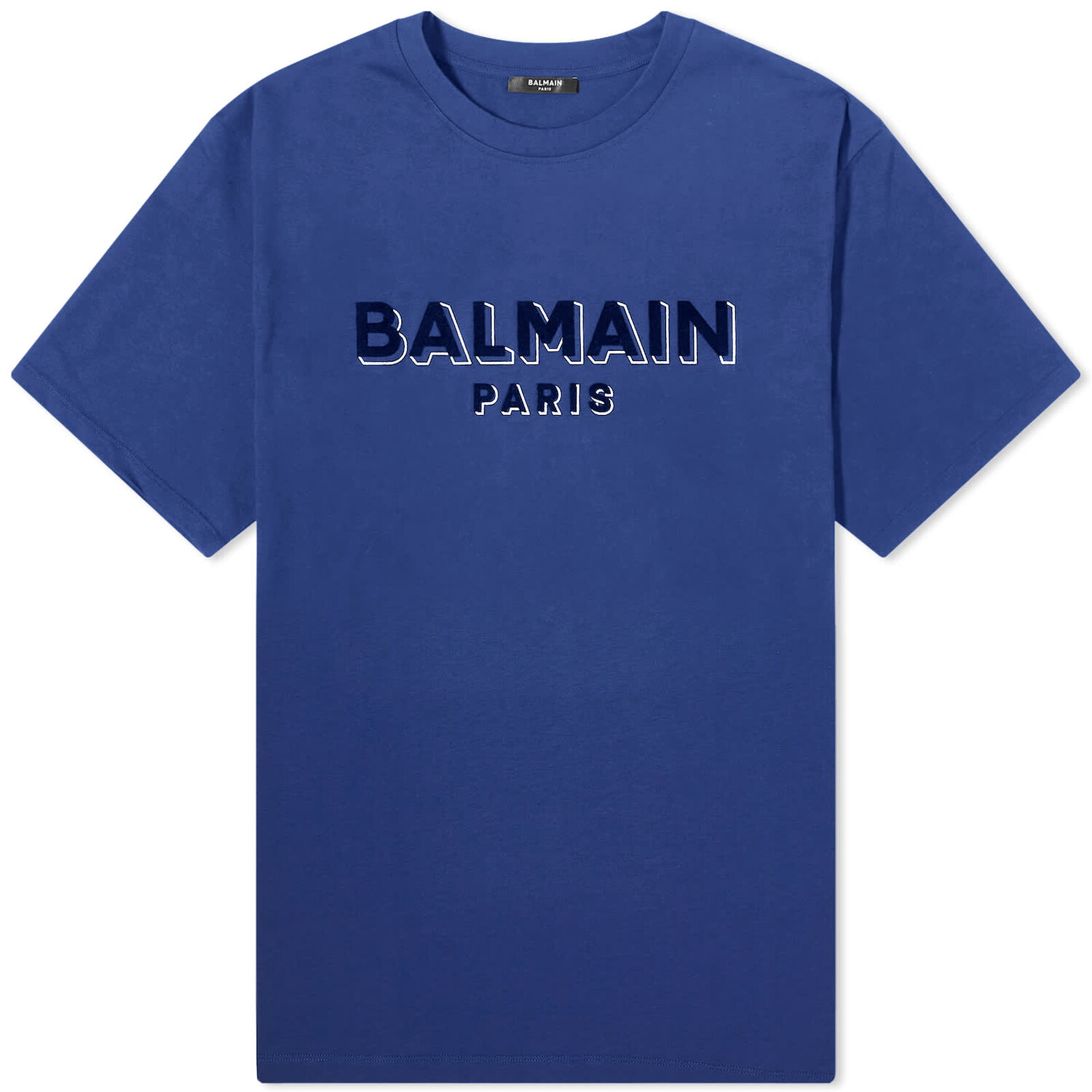 

Футболка Balmain Flock Logo, цвет Blue, Navy & Silver