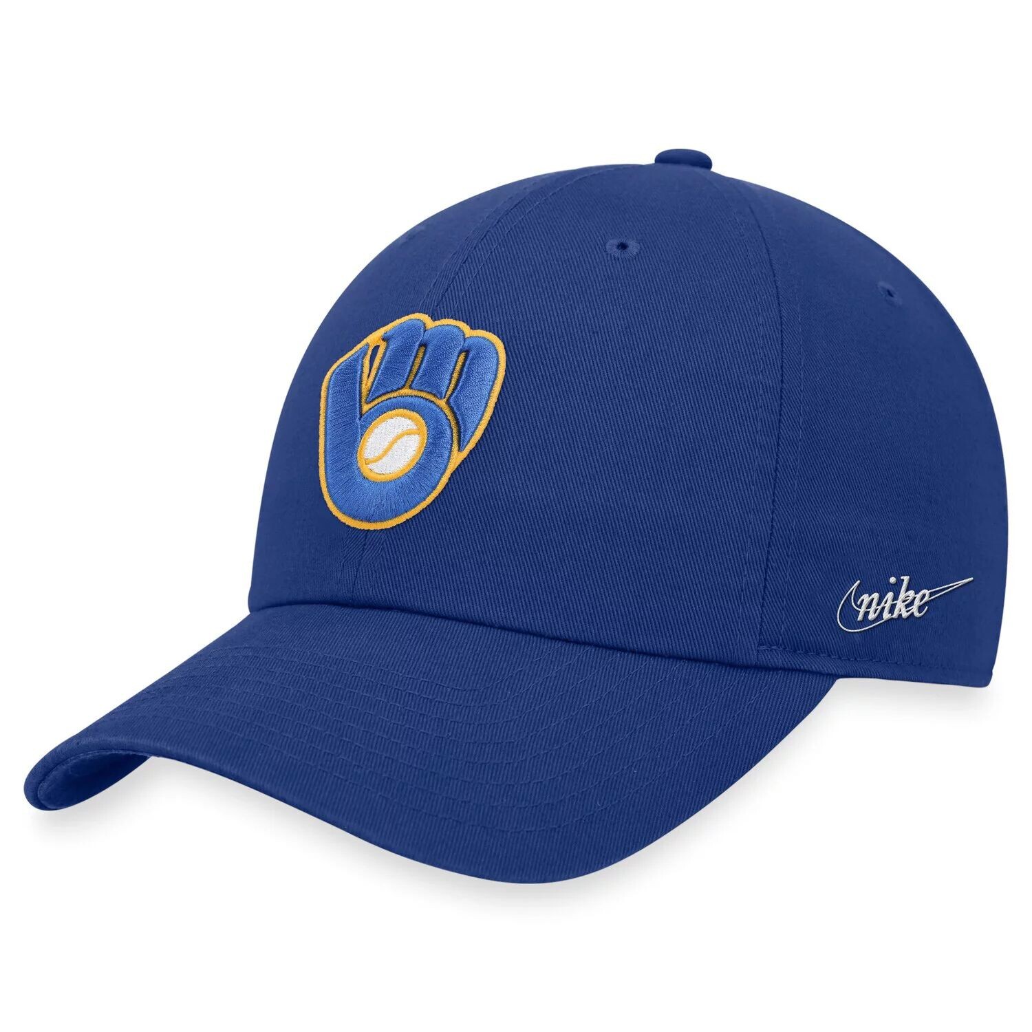 

Мужская регулируемая кепка Nike Royal Milwaukee Brewers Cooperstown Collection Heritage86