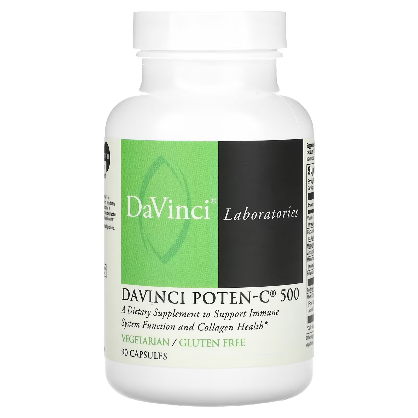 DaVinci Laboratories of Vermont DaVinci Poten-C 500 90 капсул пищевая добавка davinci laboratories of vermont davinci poten c 250 таблеток