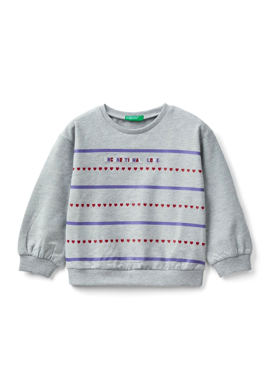 

Толстовка With Embroidery United Colors of Benetton, цвет grey