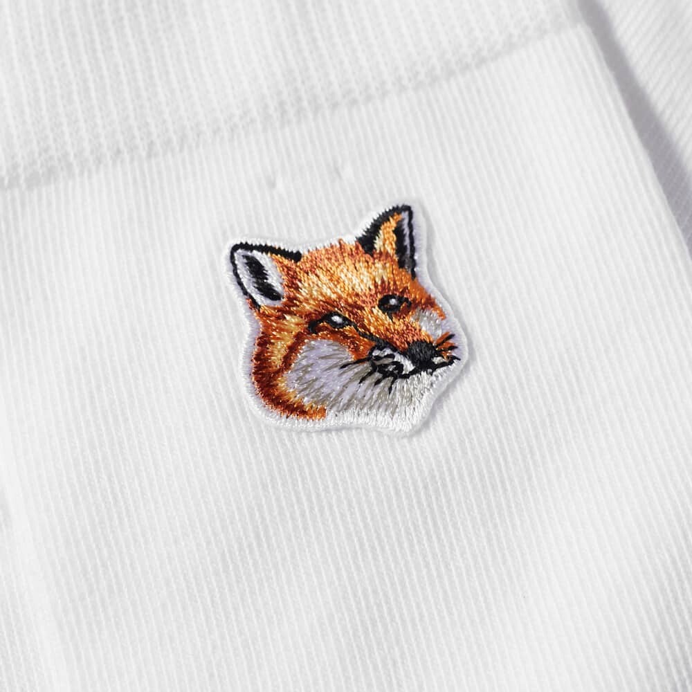 

Носки Maison Kitsune Tonal Fox с нашивкой в ​​виде головы, белый