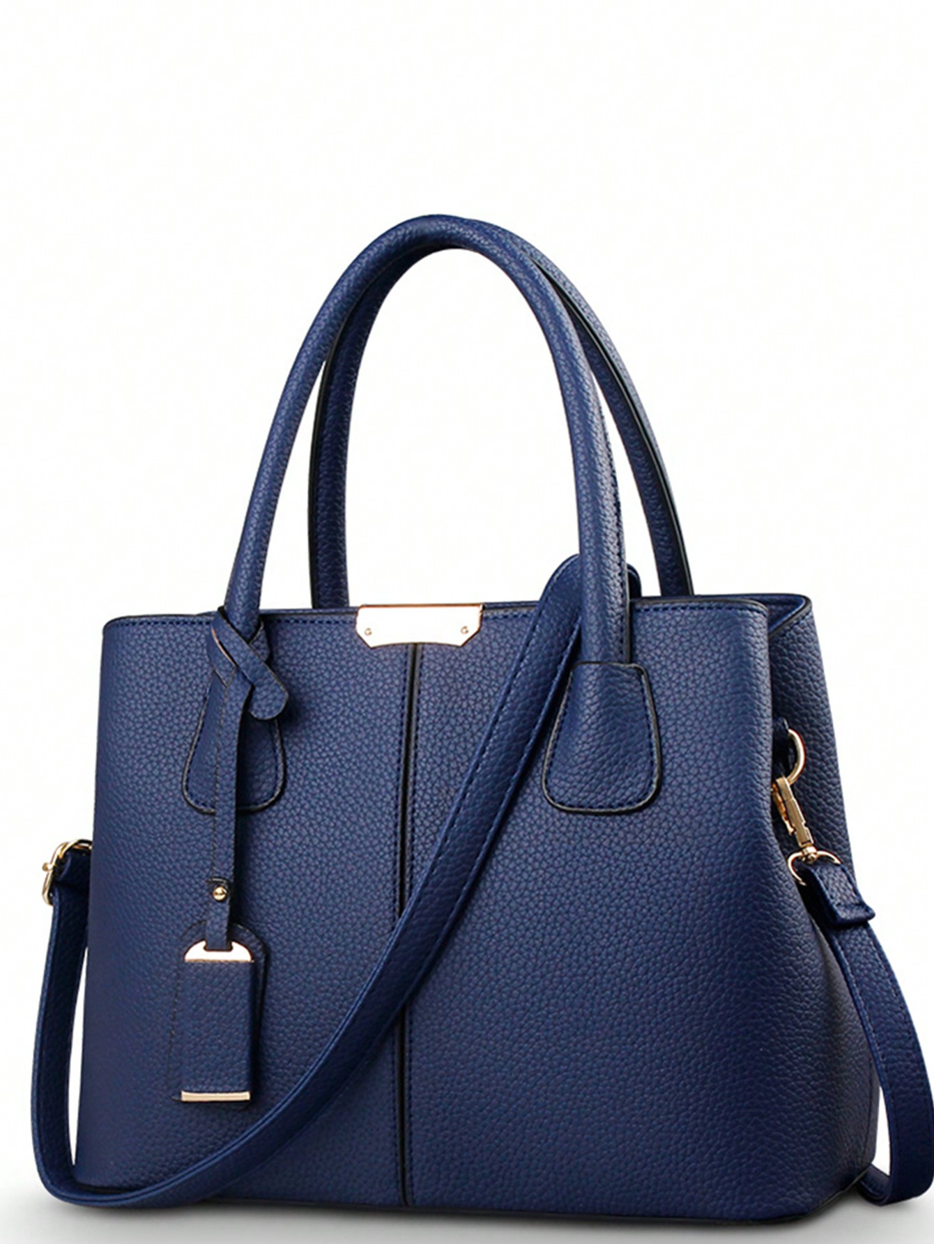 2023 Новая модная женская сумка с узором личи с плечевым ремнем, синий