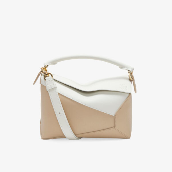 

Маленькая кожаная сумка через плечо Puzzle Loewe, белый