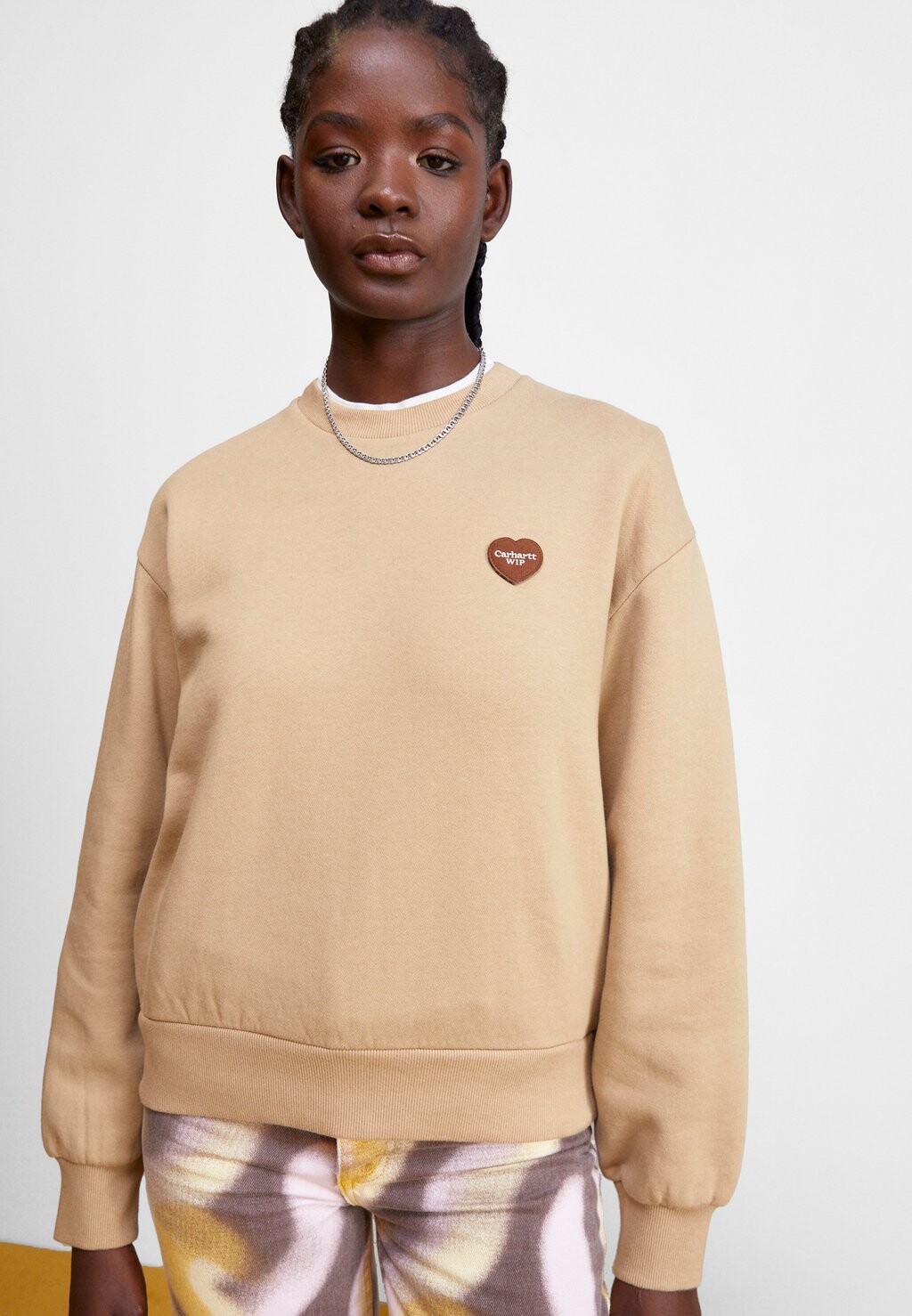 

Толстовка HEART PATCH Carhartt WIP, пыльно-коричневый