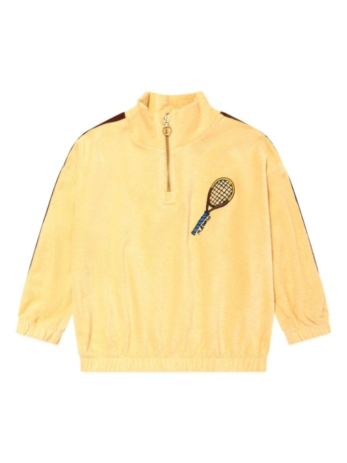 

Mini Rodini толстовка с вышивкой Tennis, желтый
