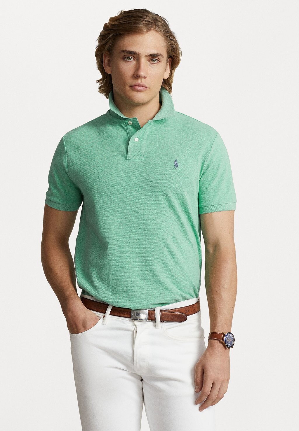 

Рубашка-поло КОРОТКИЙ РУКАВ Polo Ralph Lauren, курортный зеленый вереск