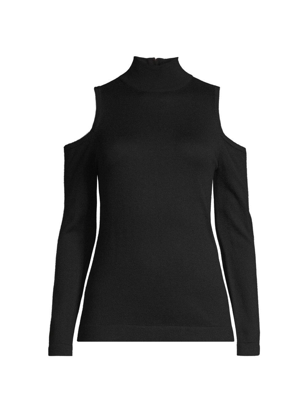 

Кашемировый свитер с молнией на спине и вырезом на спине Donna Karan New York, черный