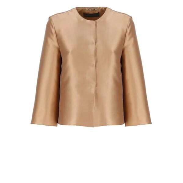

Футболка silk blend shirt Alberta Ferretti, коричневый