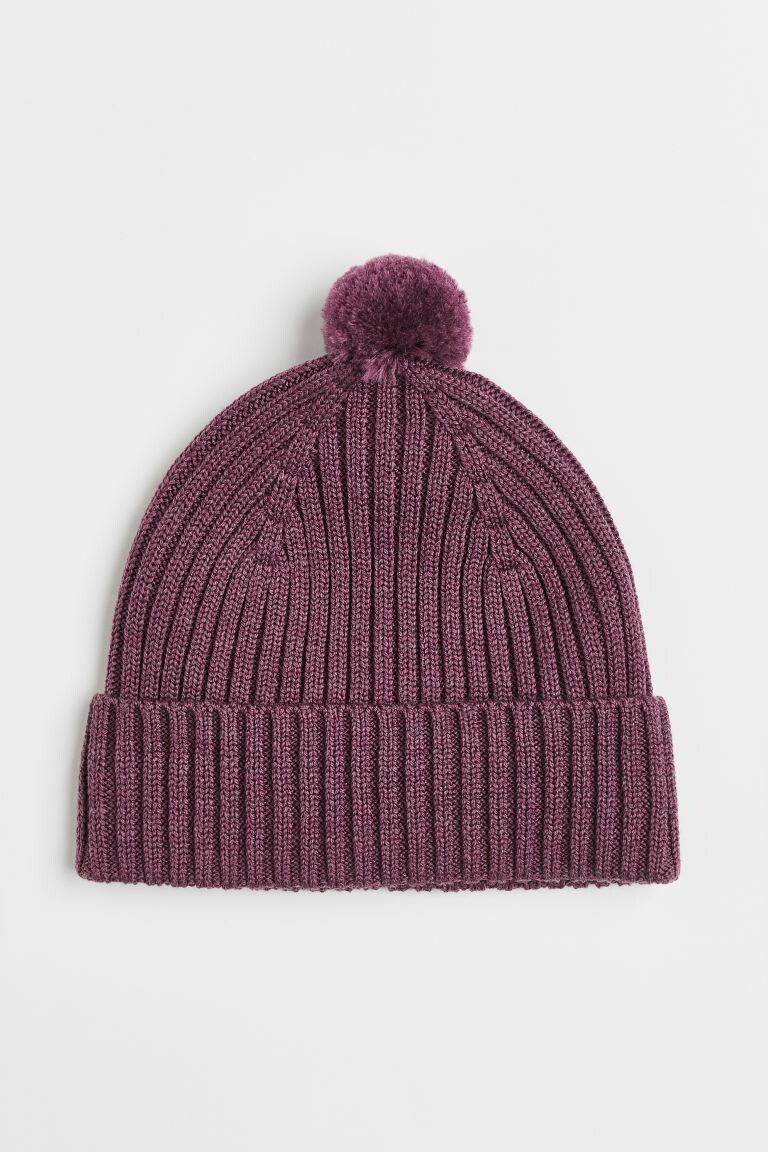 

Ребристая шерстяная шапка H&M