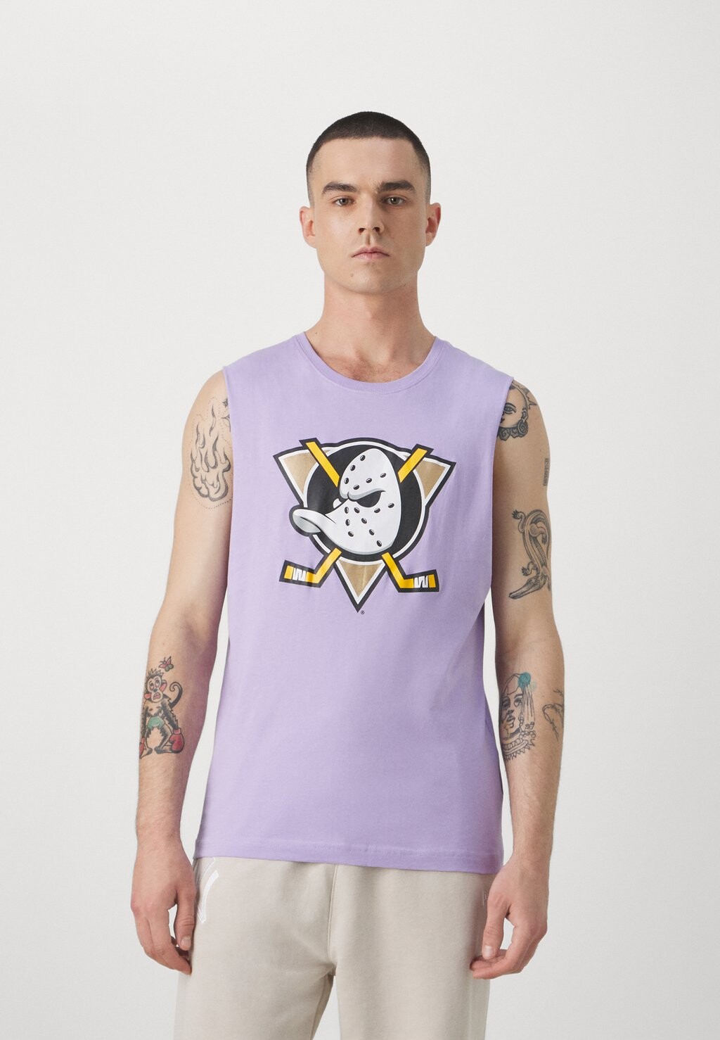 

Team Nhl Anaheim Ducks Primary Logo Graphic Tank Fanatics, цвет purple rose