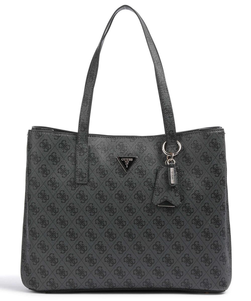 

Шоппер meridian из искусственной кожи Guess, серый