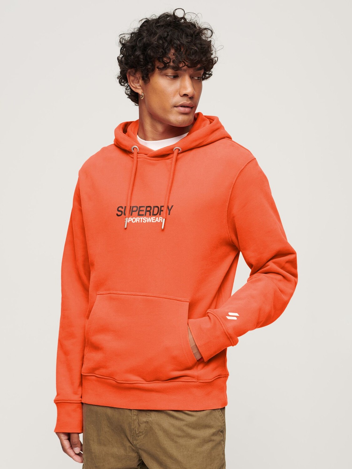

Свободная толстовка с логотипом спортивной одежды Superdry, ярко-оранжевый