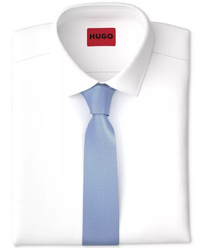 

Мужской узкий жаккардовый галстук Hugo Boss, синий
