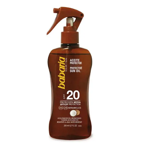 Крем для тела Aceite Protector Solar Spf20 Babaria, 200 мл