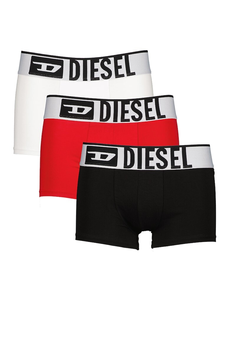 

Боксеры с логотипом на поясе - 3 пары Diesel, красный